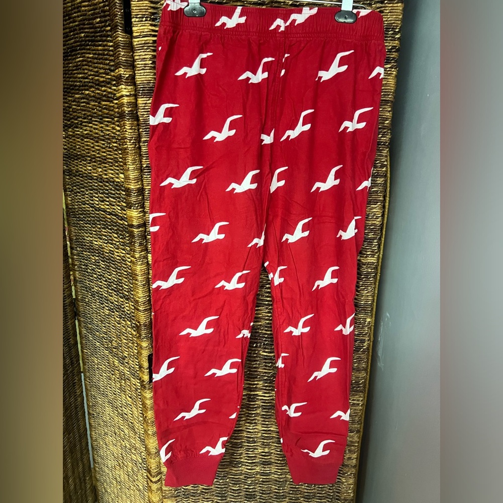 Hollister- Red Pants with white imprint- small, Sleeper pants- Pre-Owned - Picture 5 of 5